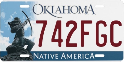 OK license plate 742FGC