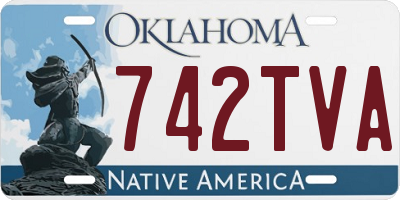 OK license plate 742TVA