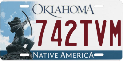 OK license plate 742TVM