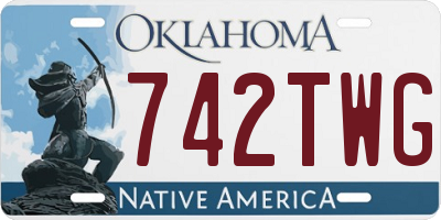 OK license plate 742TWG