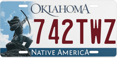 OK license plate 742TWZ
