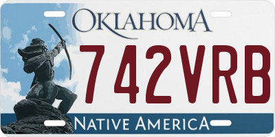 OK license plate 742VRB