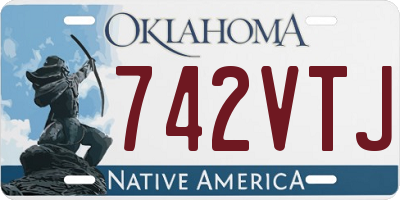 OK license plate 742VTJ