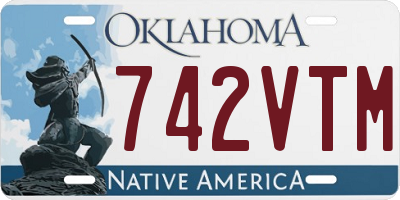 OK license plate 742VTM