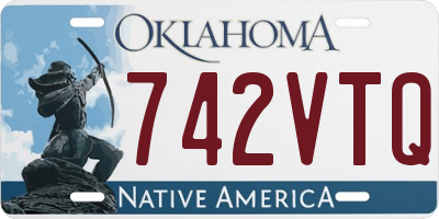 OK license plate 742VTQ