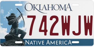 OK license plate 742WJW