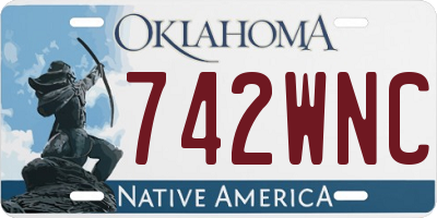 OK license plate 742WNC