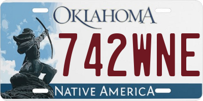 OK license plate 742WNE