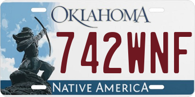 OK license plate 742WNF