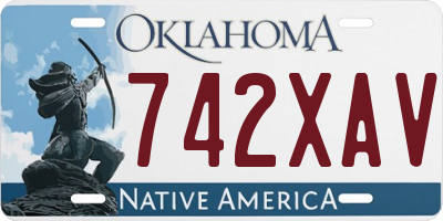 OK license plate 742XAV