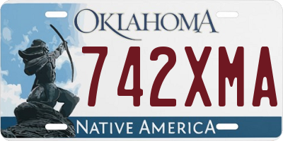 OK license plate 742XMA