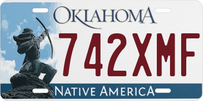 OK license plate 742XMF