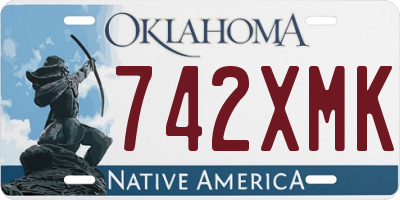 OK license plate 742XMK