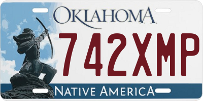 OK license plate 742XMP