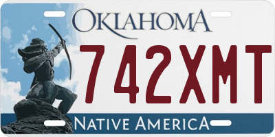 OK license plate 742XMT