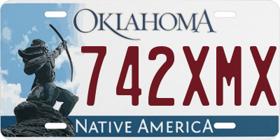 OK license plate 742XMX