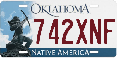 OK license plate 742XNF