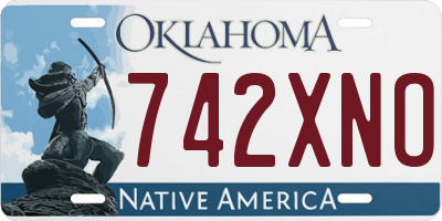 OK license plate 742XNO