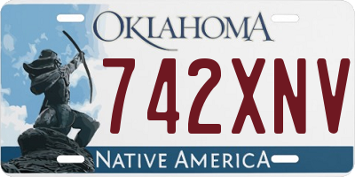 OK license plate 742XNV
