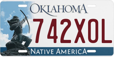 OK license plate 742XOL