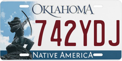OK license plate 742YDJ