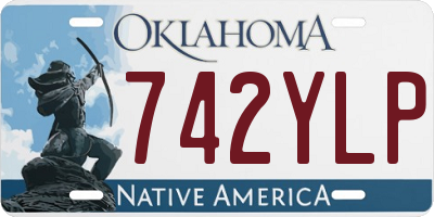 OK license plate 742YLP