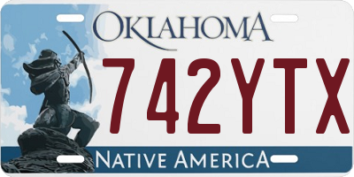 OK license plate 742YTX