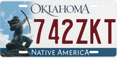OK license plate 742ZKT