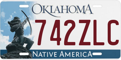 OK license plate 742ZLC