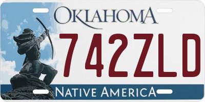 OK license plate 742ZLD