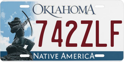 OK license plate 742ZLF