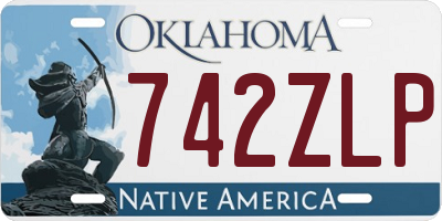 OK license plate 742ZLP