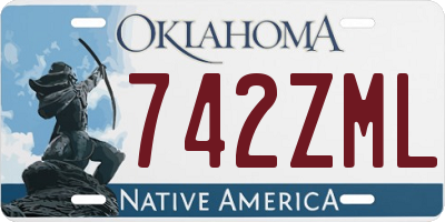 OK license plate 742ZML