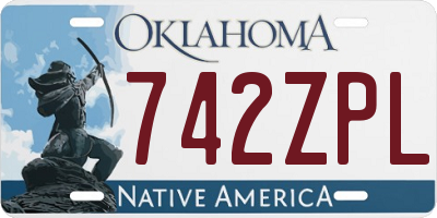 OK license plate 742ZPL