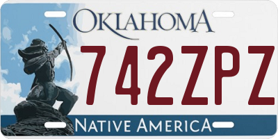 OK license plate 742ZPZ