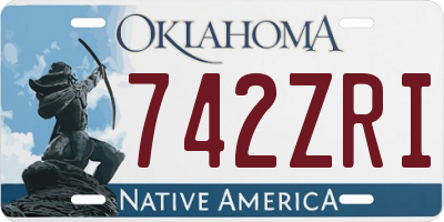 OK license plate 742ZRI