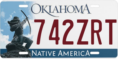 OK license plate 742ZRT