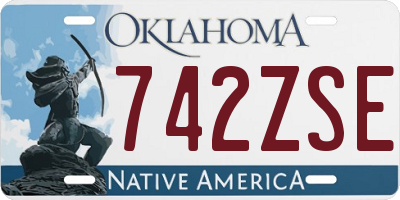 OK license plate 742ZSE