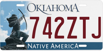 OK license plate 742ZTJ