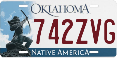 OK license plate 742ZVG