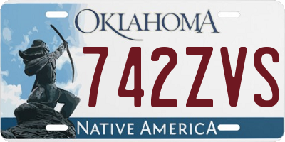 OK license plate 742ZVS