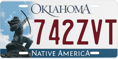 OK license plate 742ZVT