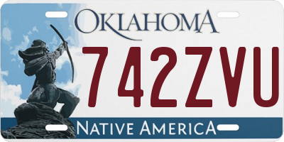 OK license plate 742ZVU