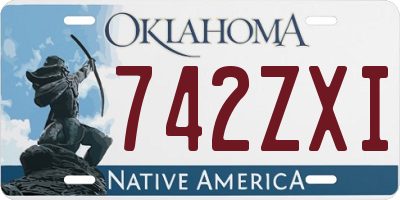 OK license plate 742ZXI