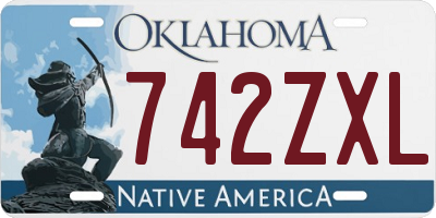 OK license plate 742ZXL