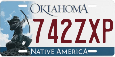 OK license plate 742ZXP