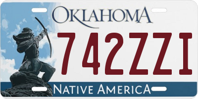 OK license plate 742ZZI