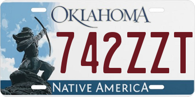 OK license plate 742ZZT