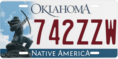 OK license plate 742ZZW