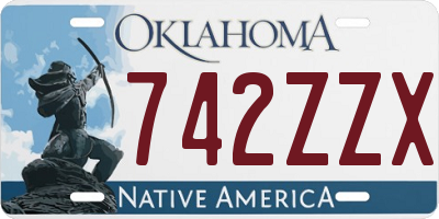 OK license plate 742ZZX